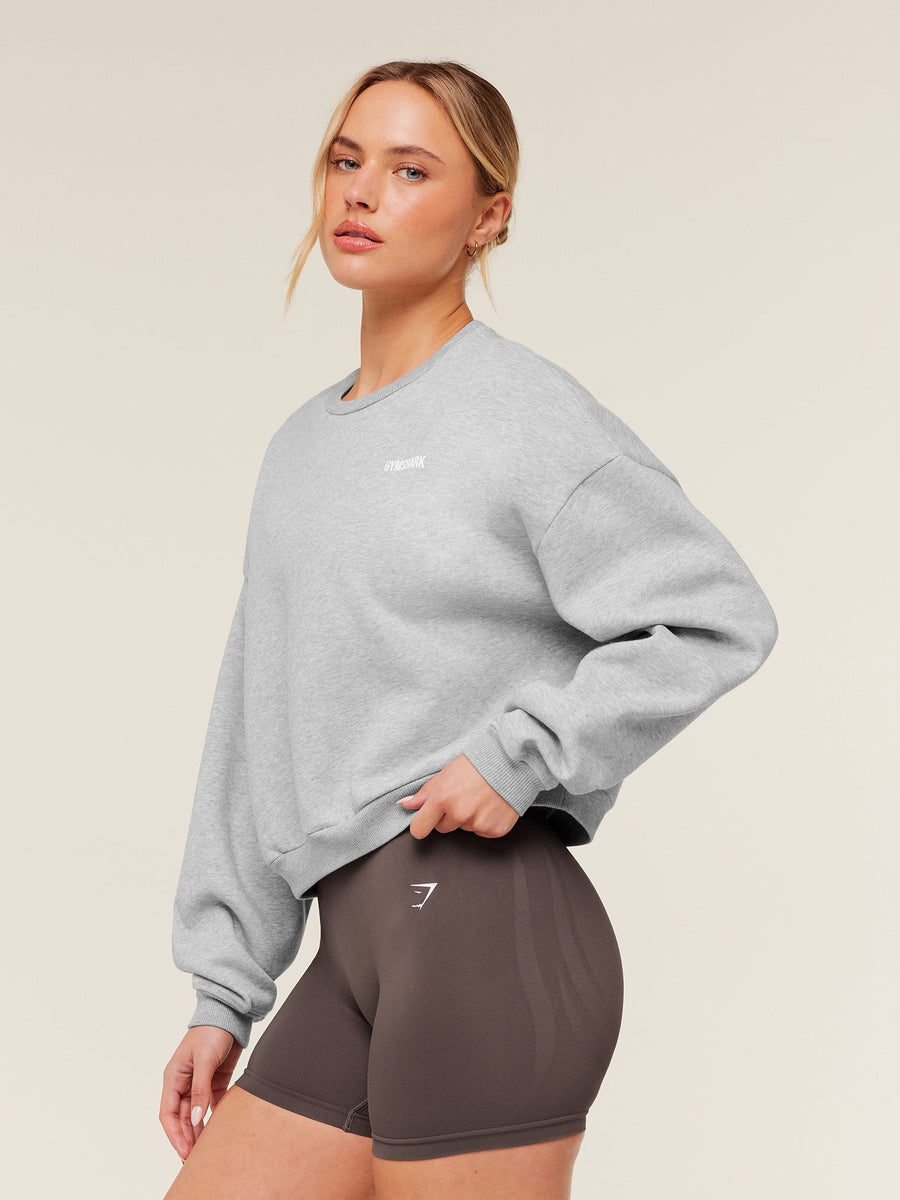 Gymshark Cosy Luxe Sweatshirt — Bros Soft Grey Marl — 3