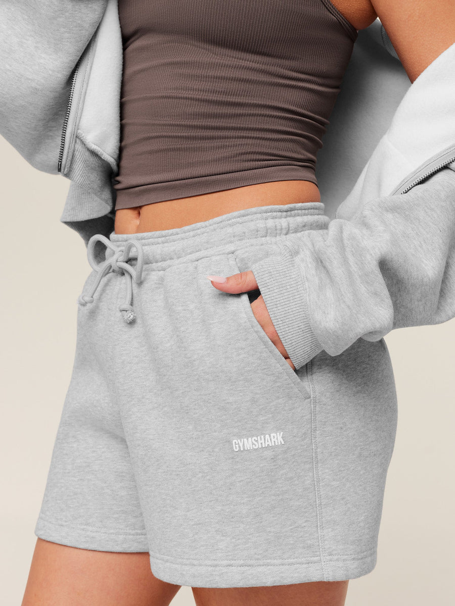 Gymshark Cosy Luxe Shorts — Bros Soft Grey Marl — 5