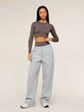 Gymshark Cosy Luxe Straight Leg Tall Joggers — Bros Soft Grey Marl — 4
