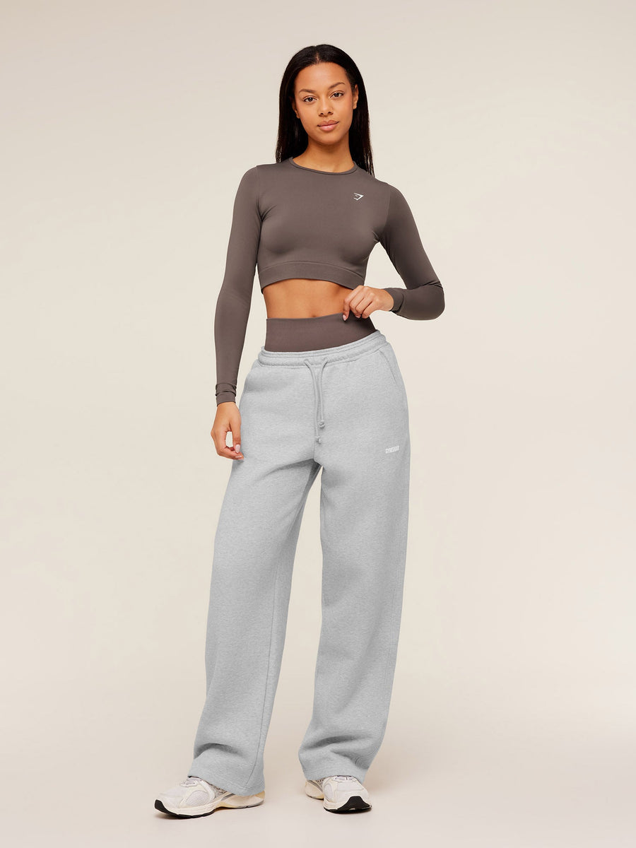 Gymshark Cosy Luxe Straight Leg Tall Joggers — Bros Soft Grey Marl — 4