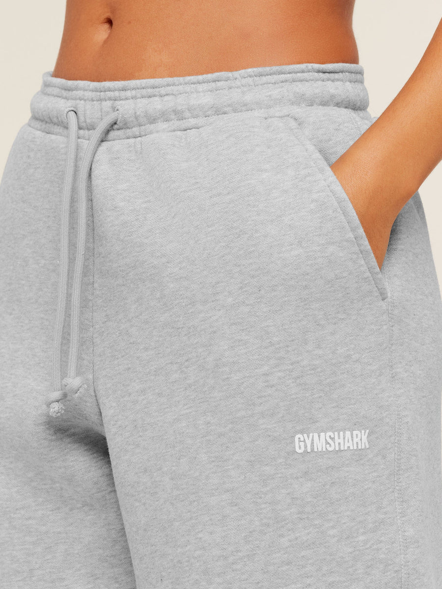 Gymshark Cosy Luxe Straight Leg Short Joggers — Bros Soft Grey Marl — 5