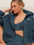 Gymshark Cosy Luxe Zip Through Hoodie — Stealth Blue — 5