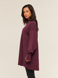 Gymshark Covered Longline Cotton Long Sleeve Top — GS Impact Burgundy — 3