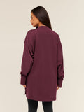Gymshark Covered Longline Cotton Long Sleeve Top — GS Impact Burgundy — 2