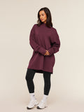 Gymshark Covered Longline Cotton Long Sleeve Top — GS Impact Burgundy — 6