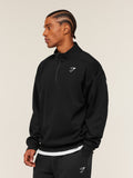 Gymshark Crest Oversized 1/4 Zip — GS Black — 3