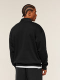 Gymshark Crest Oversized 1/4 Zip — GS Black — 2