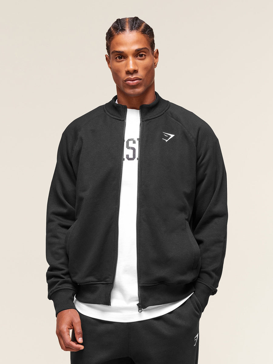 Gymshark Crest Oversized Track Jacket — Black — 1