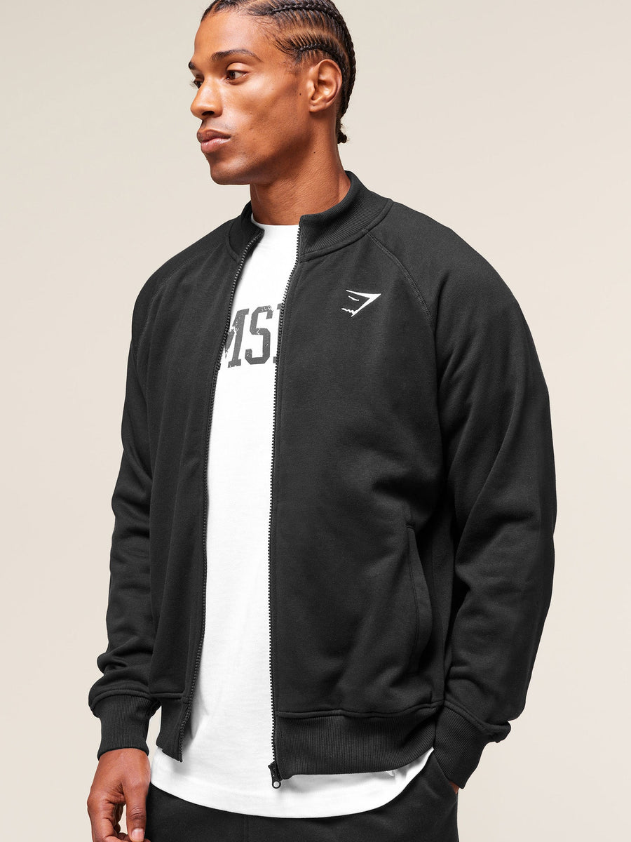 Gymshark Crest Oversized Track Jacket — Black — 4