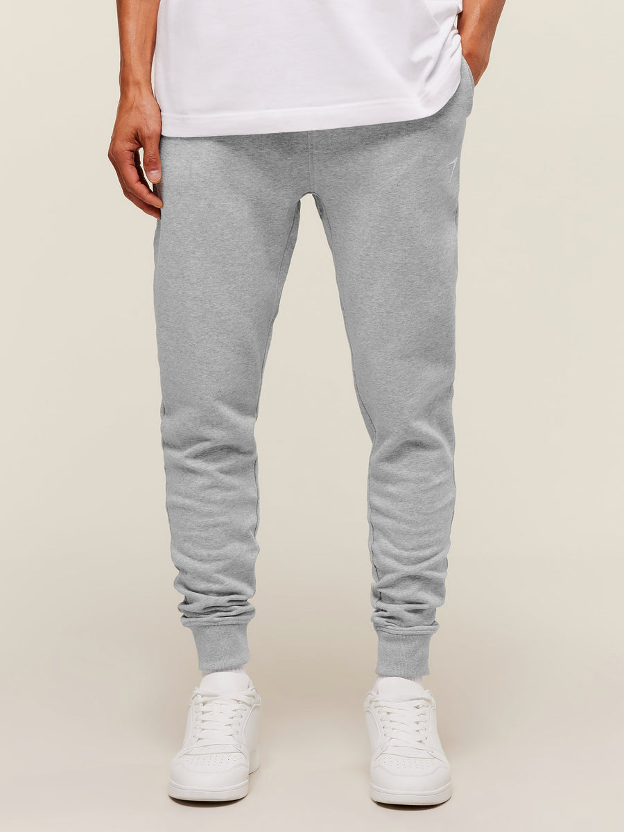 Gymshark Crest Tall Joggers — Light Grey Core Marl — 3
