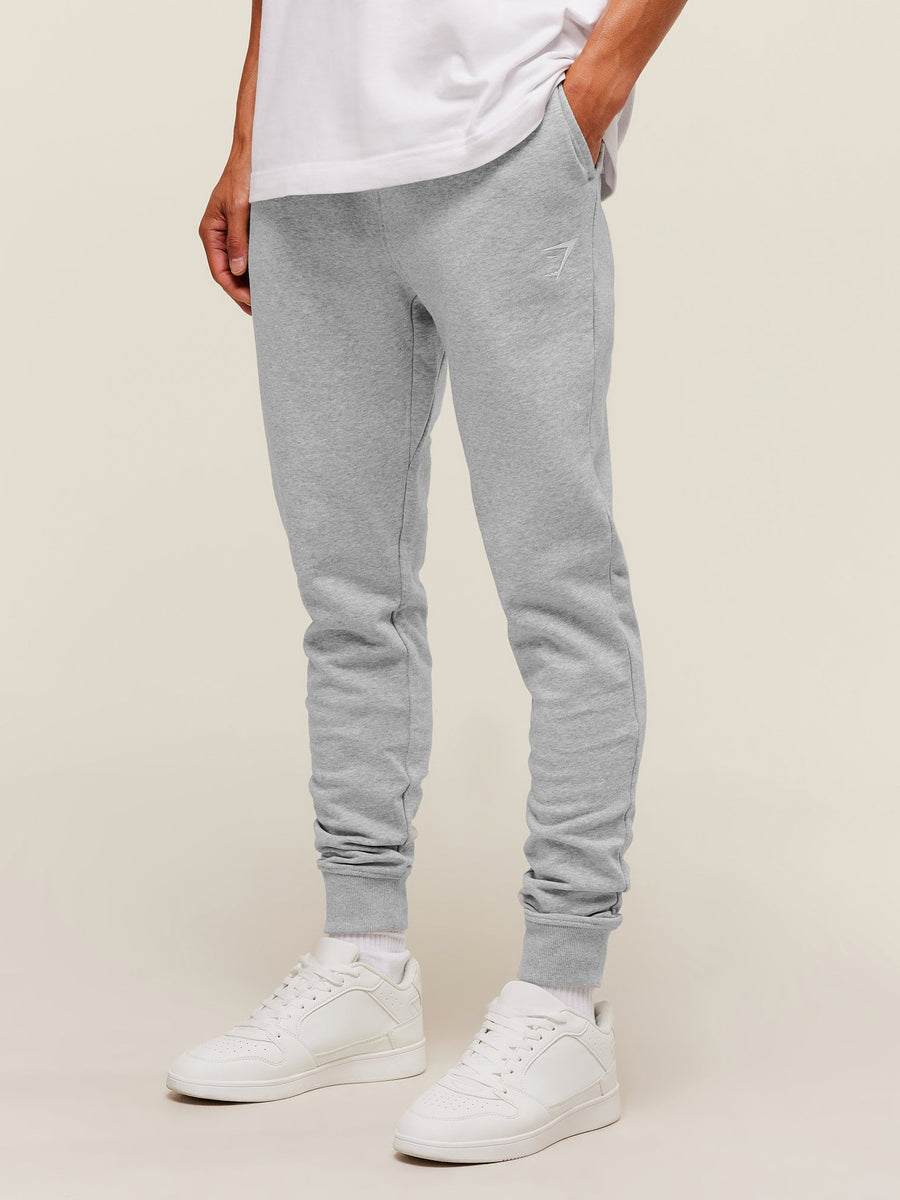 Gymshark Crest Tall Joggers — Light Grey Core Marl — 1