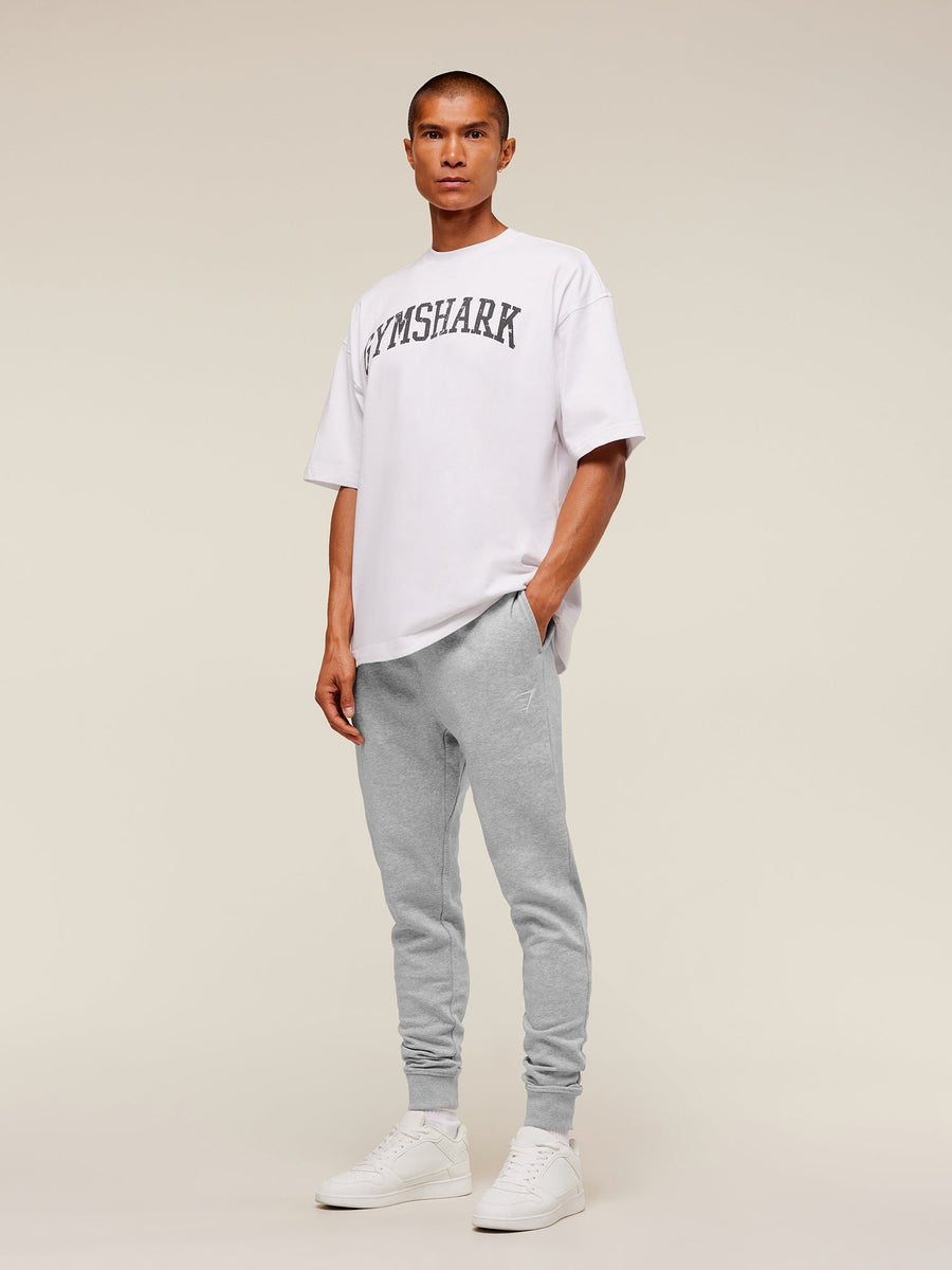 Gymshark Crest Tall Joggers — Light Grey Core Marl — 6