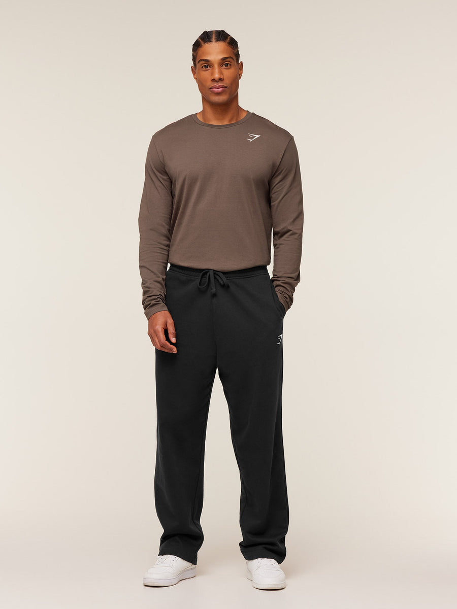 Gymshark Crest Long Sleeve T-Shirt — Soft Brown — 4