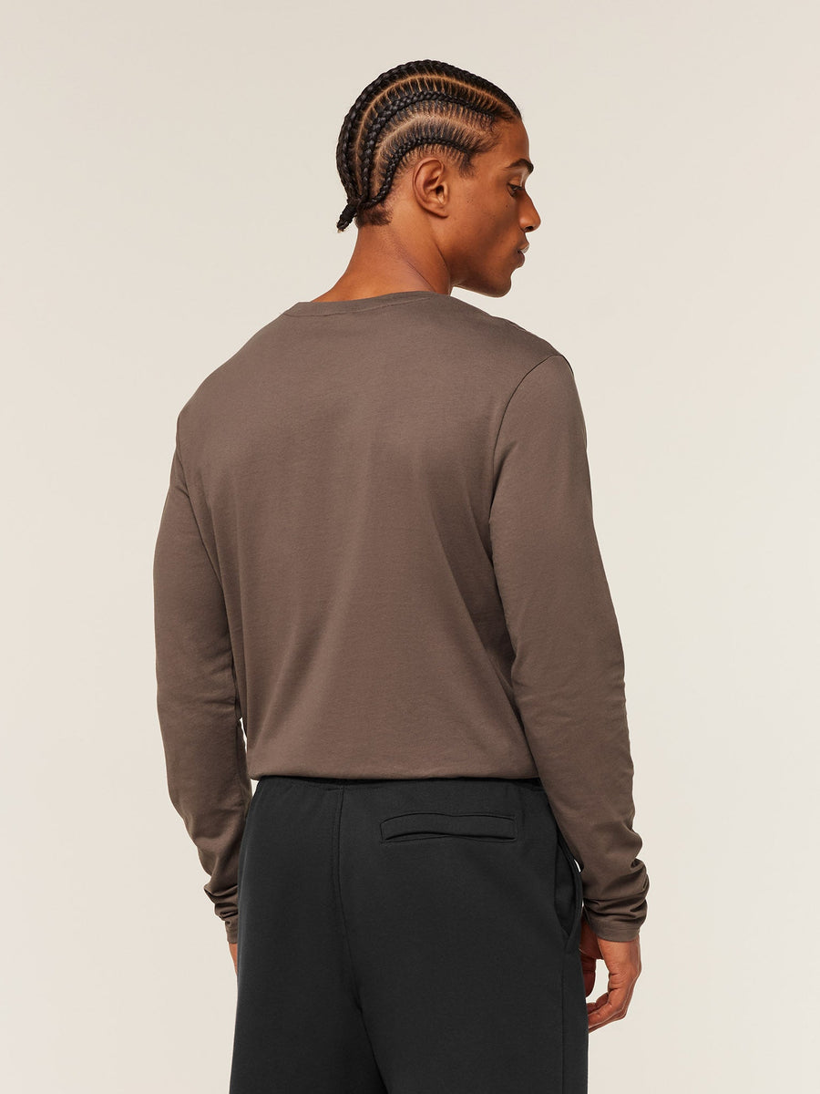 Gymshark Crest Long Sleeve T-Shirt — Soft Brown — 2