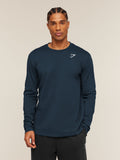 Gymshark Crest Long Sleeve T-Shirt — Navy — 1