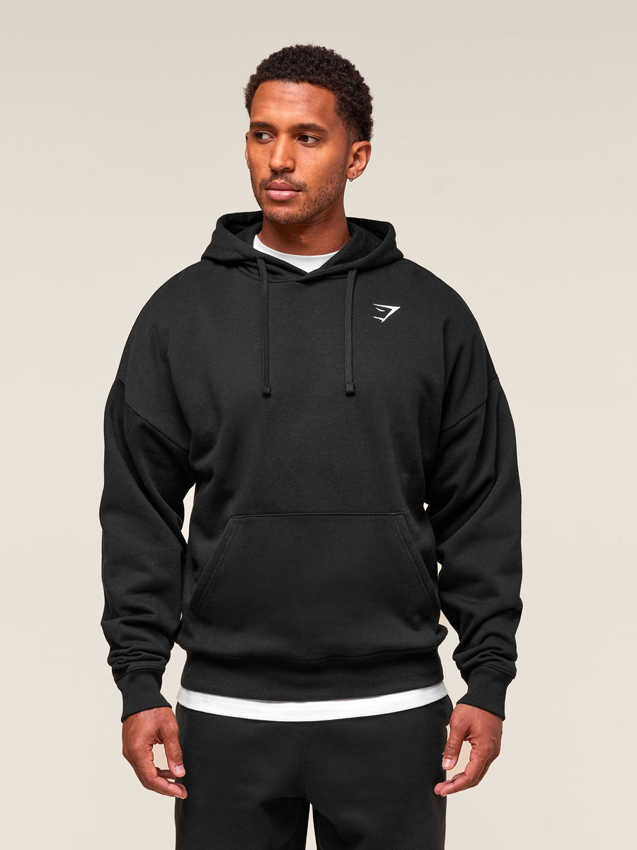 Gymshark Crest Oversized Hoodie — Black — 1