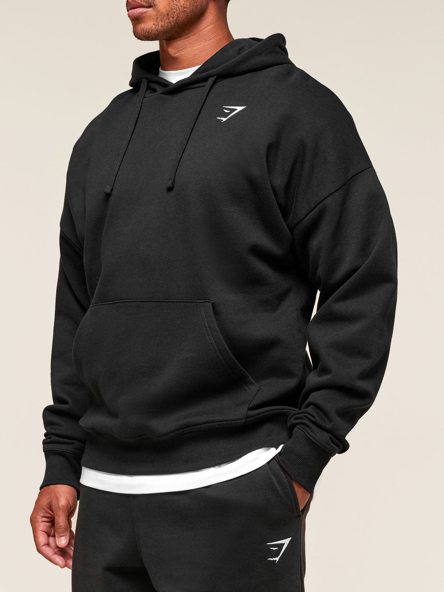 Gymshark Crest Oversized Hoodie — Black — 3