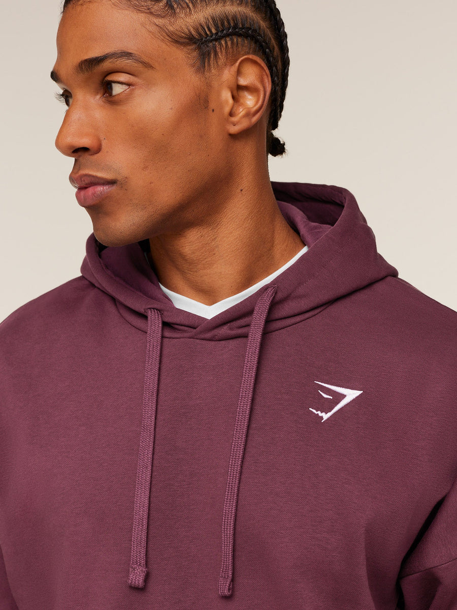 Gymshark Crest Oversized Hoodie — Impact Burgundy — 5
