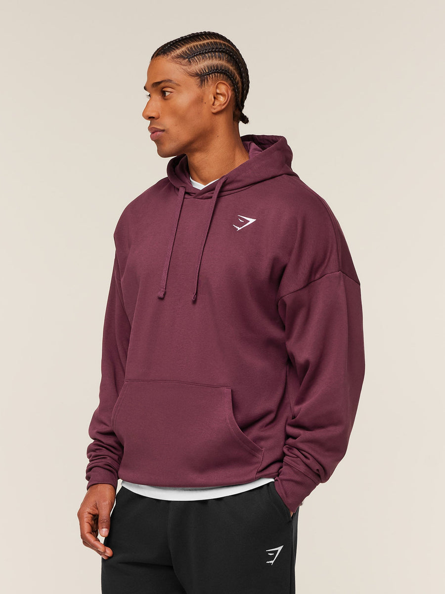 Gymshark Crest Oversized Hoodie — Impact Burgundy — 3