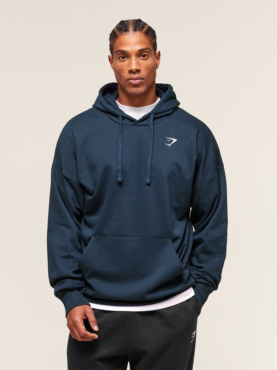 Gymshark Crest Oversized Hoodie — Navy — 1