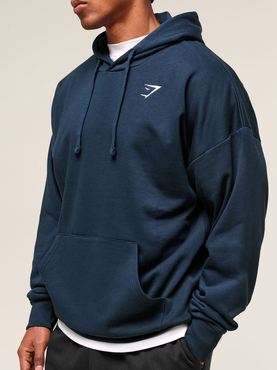 Gymshark Crest Oversized Hoodie — Navy — 4