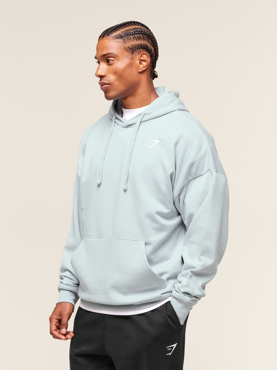 Gymshark Crest Oversized Hoodie — Smoke Blue — 2