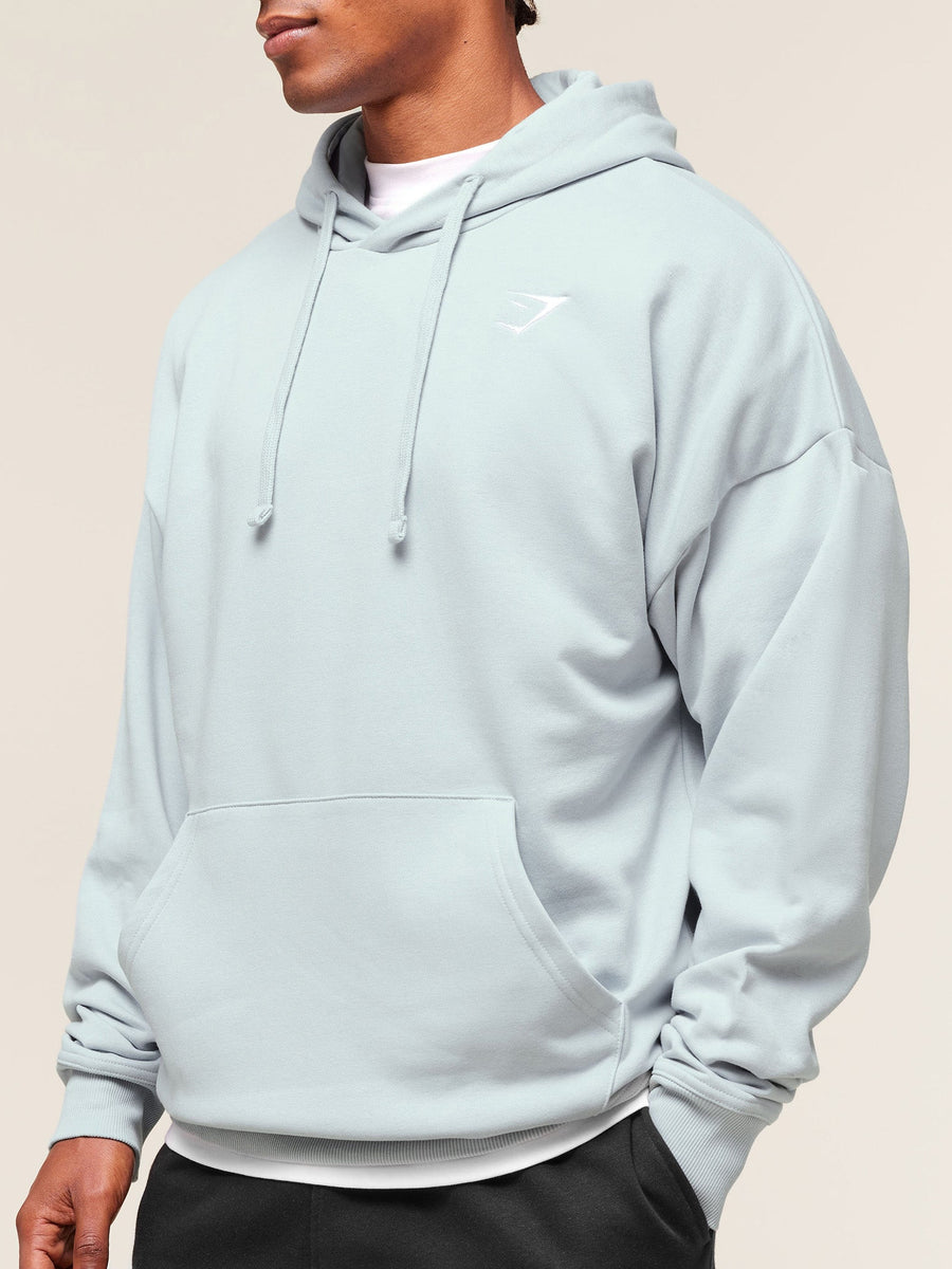 Gymshark Crest Oversized Hoodie — Smoke Blue — 4