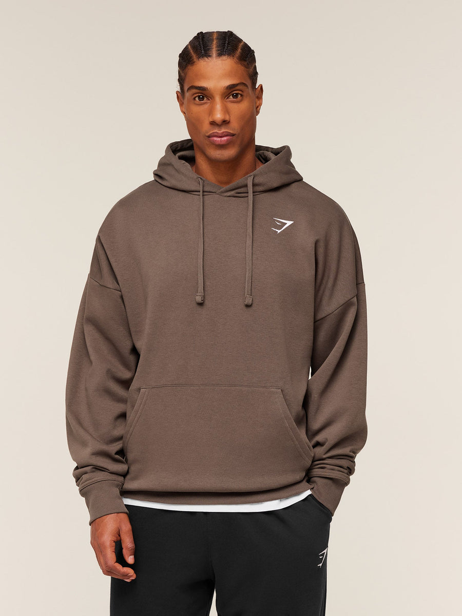 Gymshark Crest Oversized Hoodie — Soft Brown — 1
