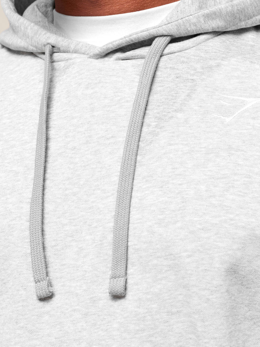 Gymshark Crest Oversized Hoodie — Light Grey Marl — 4