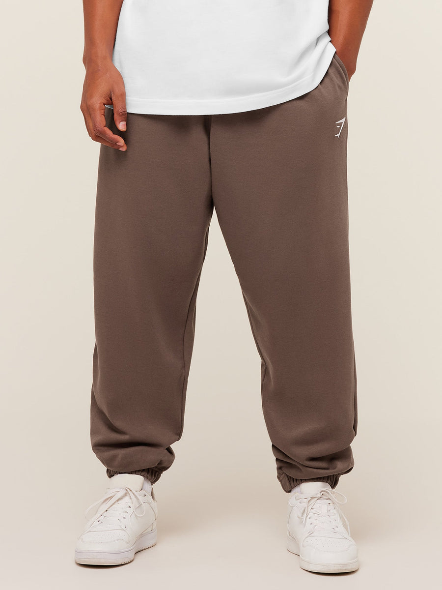 Gymshark Crest Oversized Joggers — Soft Brown — 1