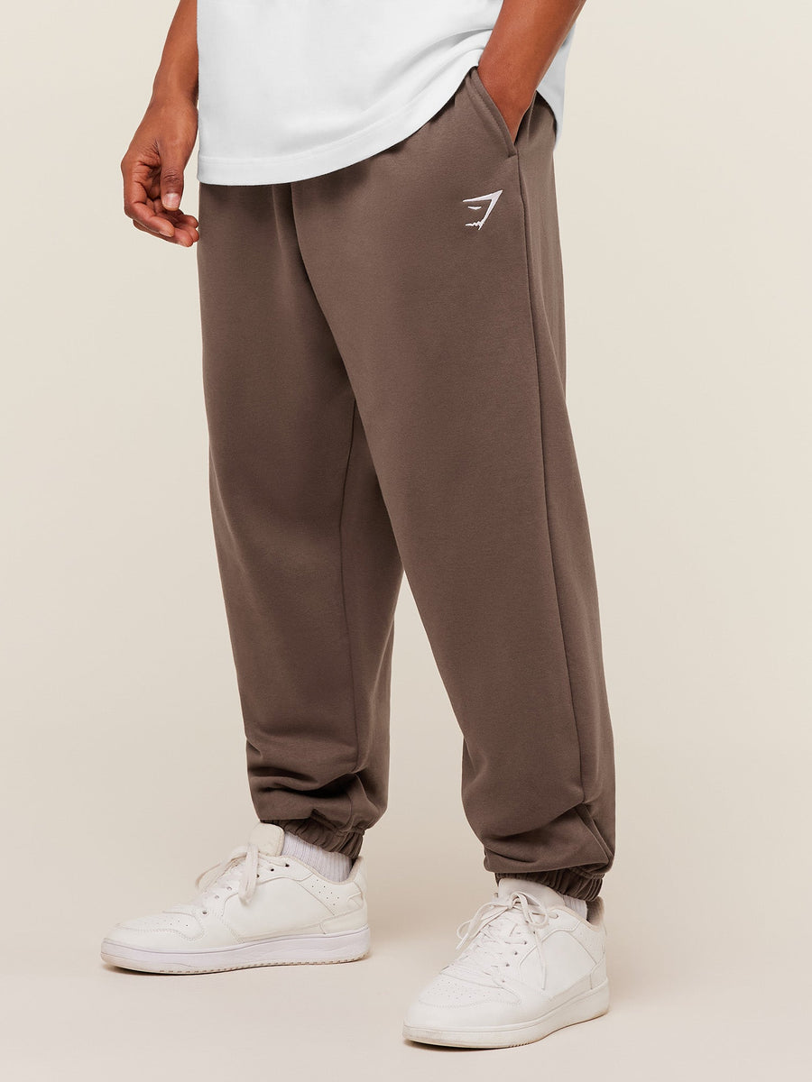 Gymshark Crest Oversized Joggers — Soft Brown — 3