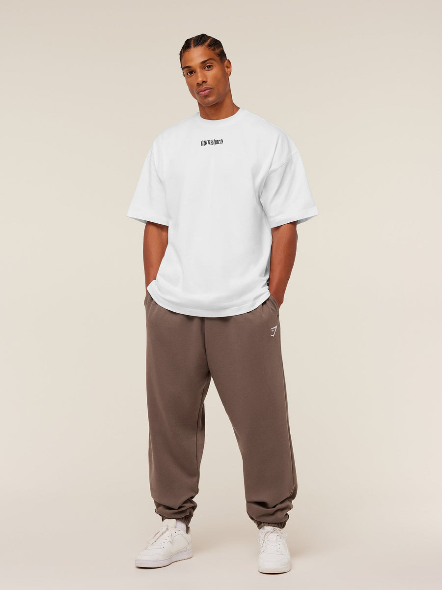 Gymshark Crest Oversized Joggers — Soft Brown — 4
