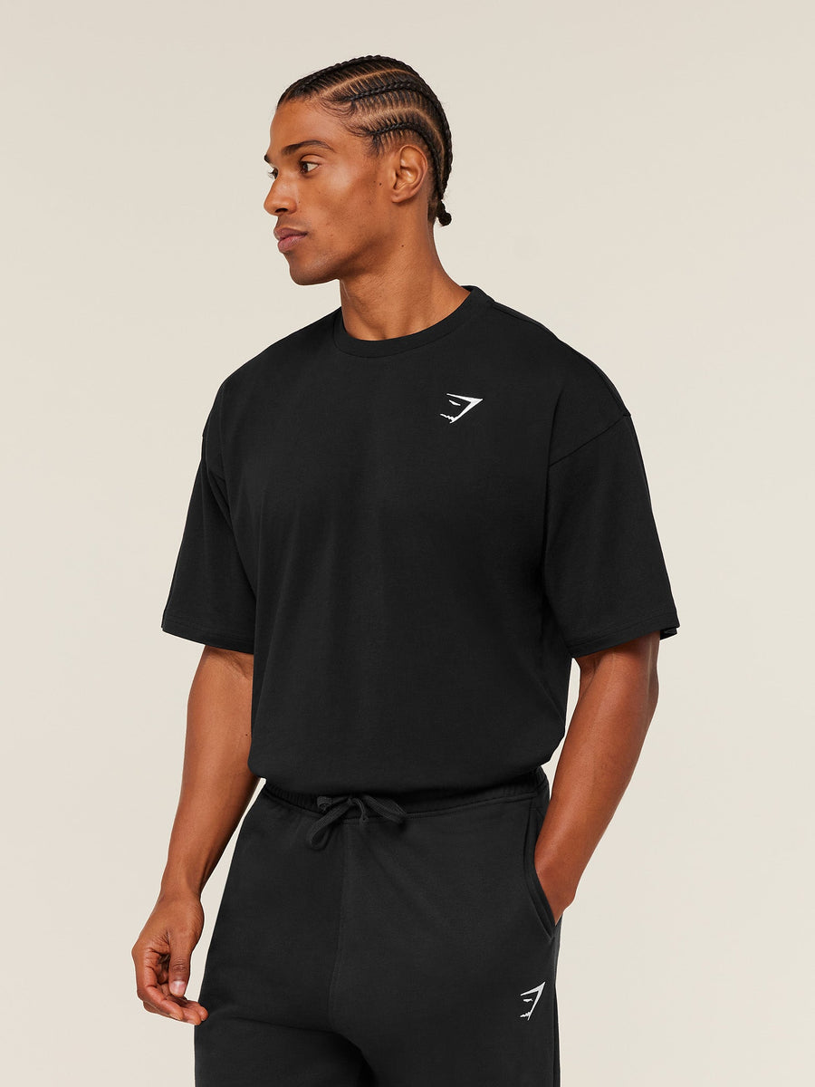 Gymshark Crest Oversized T-Shirt — GS Black — 4
