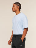 Gymshark Crest Oversized T-Shirt — Chilled Blue — 2