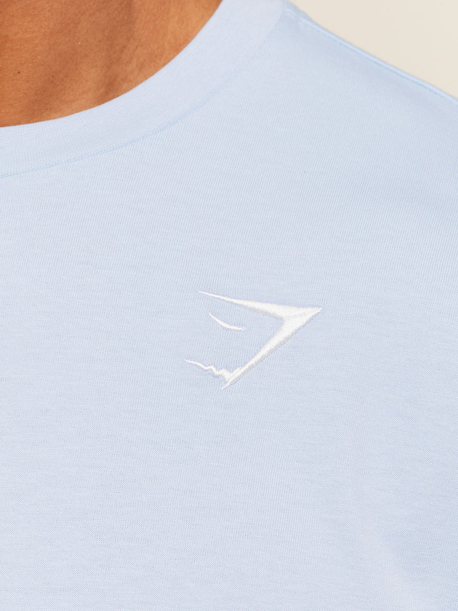 Gymshark Crest Oversized T-Shirt — Chilled Blue — 5