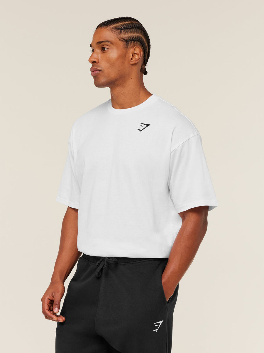 Gymshark Crest Oversized T-Shirt — GS White — 2