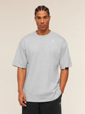 Gymshark Crest Oversized T-Shirt — Light Grey Core Marl — 3