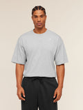 Gymshark Crest Oversized T-Shirt — Light Grey Core Marl — 1