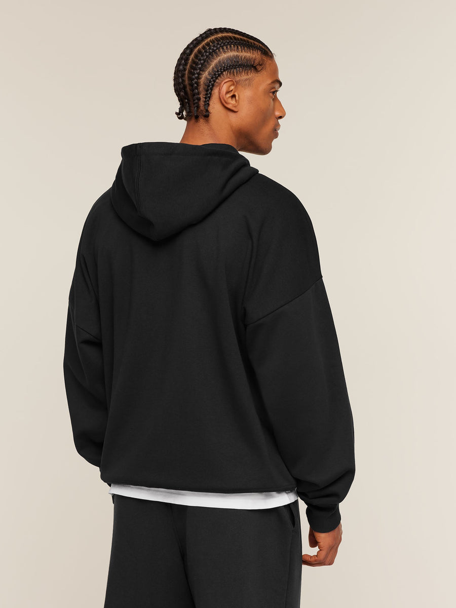 Gymshark Crest Oversized Zip Up Hoodie — Black — 2