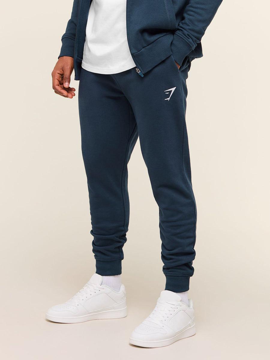 Gymshark Crest Joggers — Navy — 1