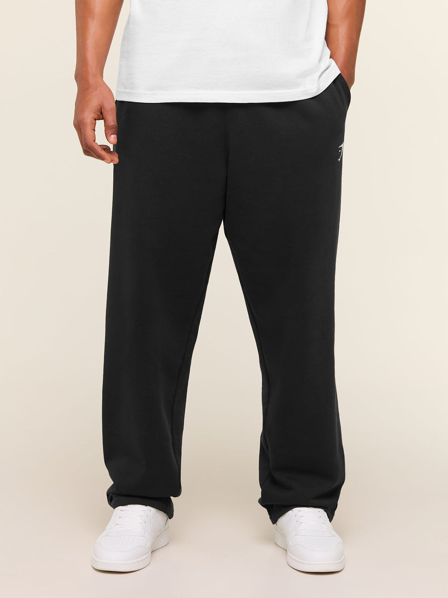Gymshark Crest Straight Leg Joggers — Black — 1