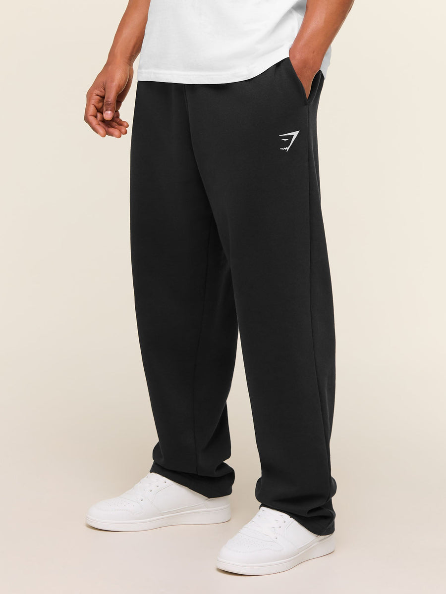 Gymshark Crest Straight Leg Joggers — Black — 3