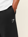 Gymshark Crest Straight Leg Joggers — Black — 5