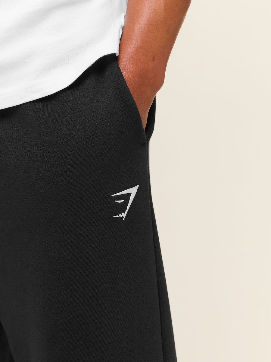 Gymshark Crest Straight Leg Joggers — Black — 5