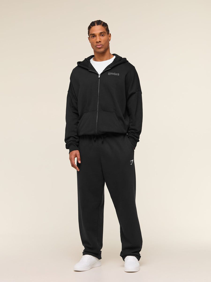 Gymshark Crest Straight Leg Joggers — Black — 4