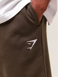 Gymshark Crest Straight Leg Joggers — Archive Brown — 4