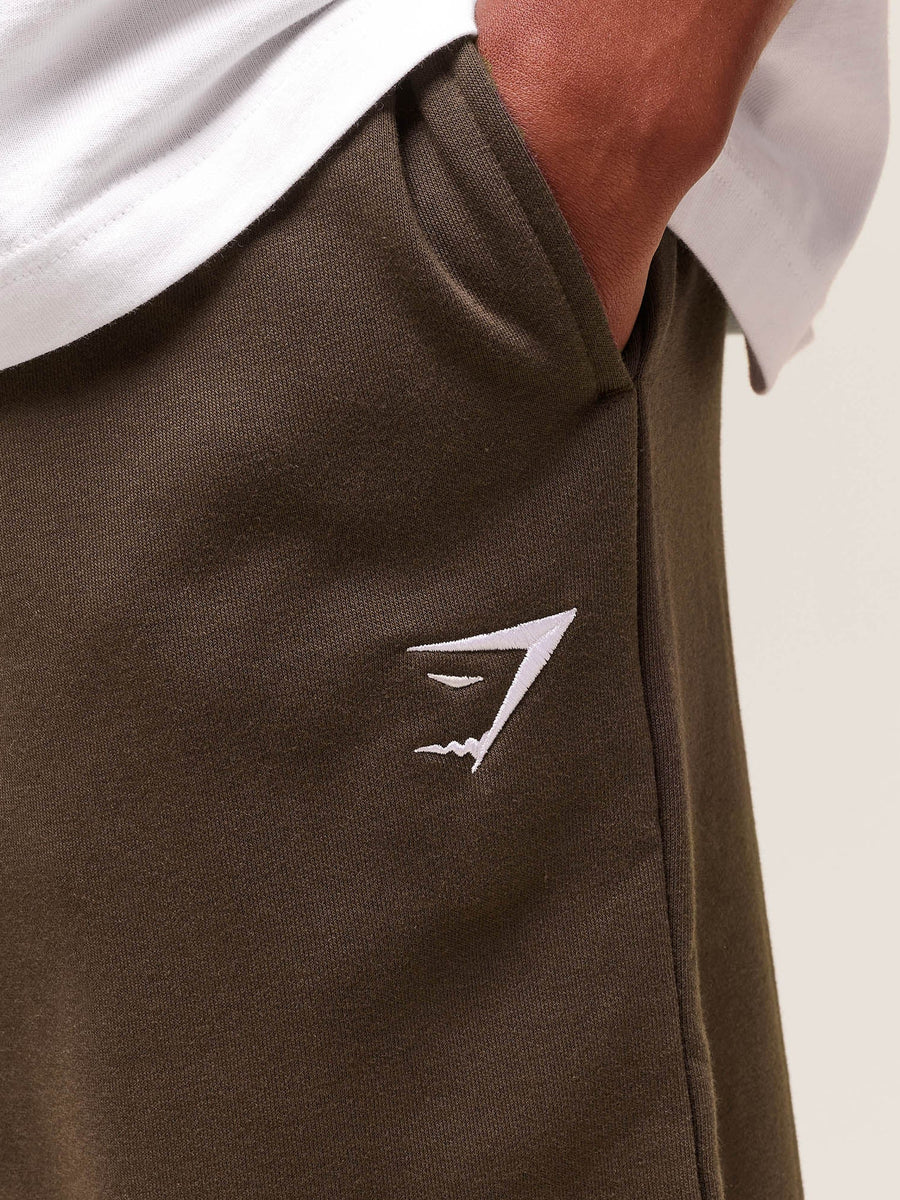 Gymshark Crest Straight Leg Joggers — Archive Brown — 4