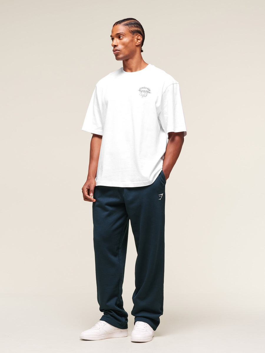 Gymshark Crest Straight Leg Joggers — Navy — 4