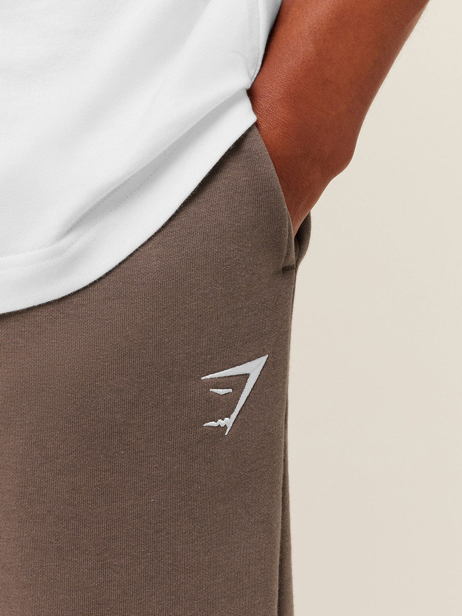 Gymshark Crest Straight Leg Joggers — Soft Brown — 5