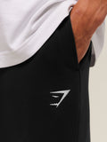 Gymshark Crest Straight Leg Joggers Tall — Black — 4